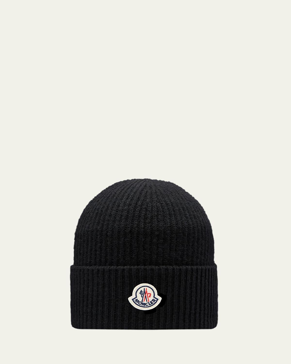 Mens Ribbed Wool-Cashmere Beanie Product Image