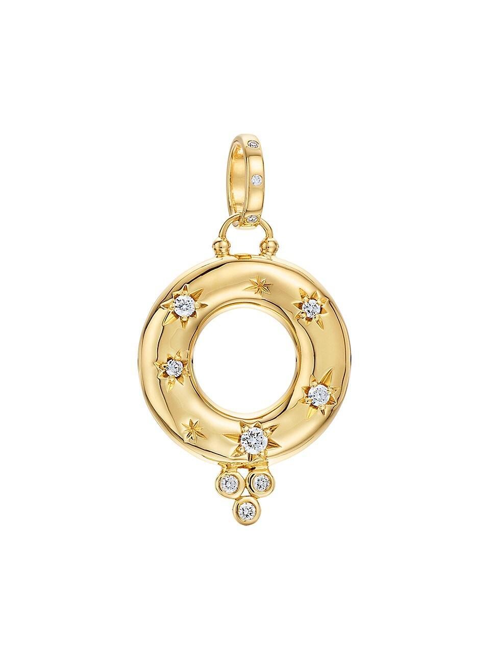 Womens Celestial Cosmos Jean DArc 18K Yellow Gold & 0.26 TCW Diamond Small Pendant Product Image