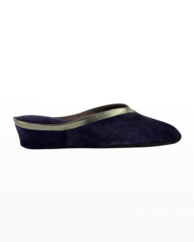 Suede Wedge Mule Slippers Product Image