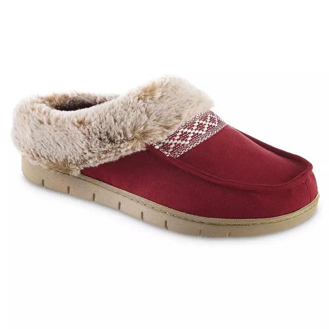 isotoner Faux-Fur Womens Memory Foam Comfort Hoodback Slippers Product Image