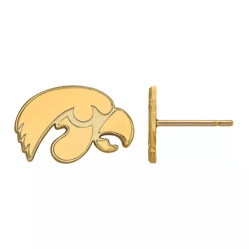 Womens 14k Yellow Gold Iowa Hawkeyes Extra-Small Post Earrings 14k Gold Product Image