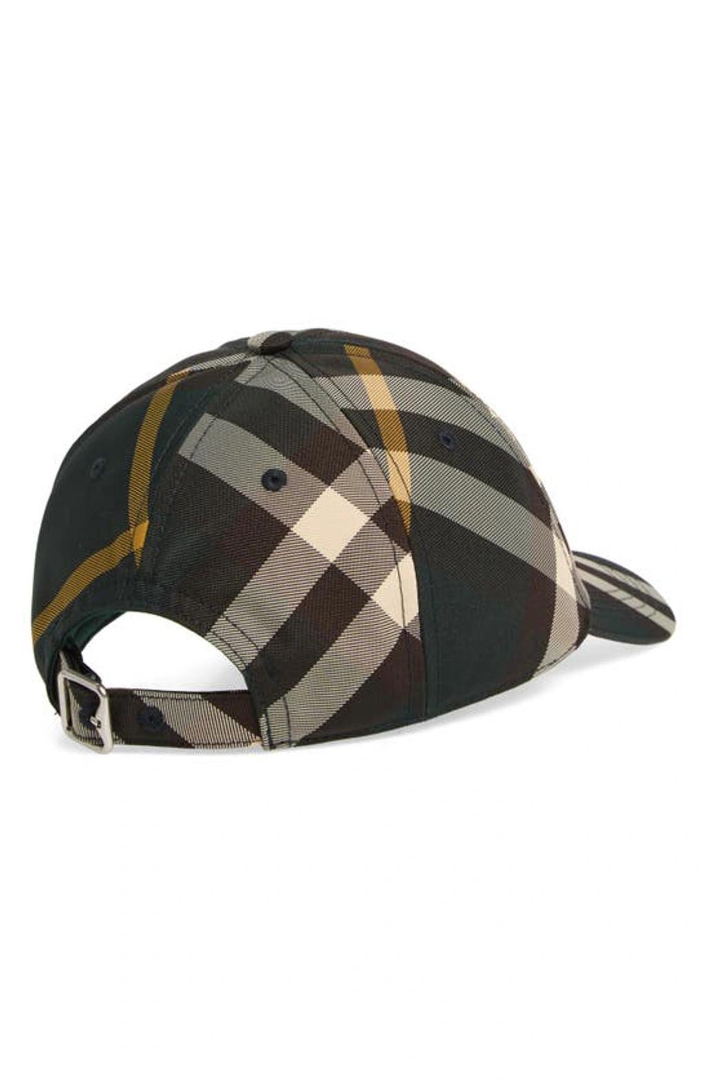 BURBERRY Check Baseball Cap In Black Product Image