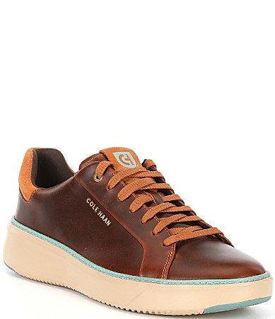 Cole Haan Mens GrandPr Topspin Leather Sneakers Product Image