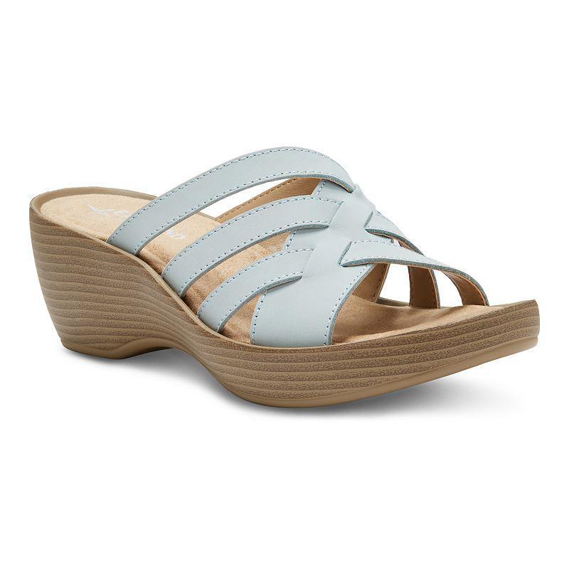 Eastland Poppy Womens Leather Wedge Sandals Product Image