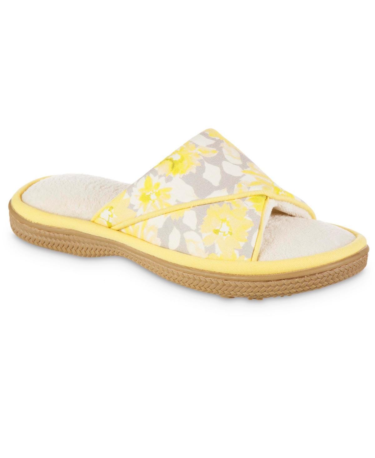 Isotoner Signature Womens Cotton Floral Keilly Slide Product Image