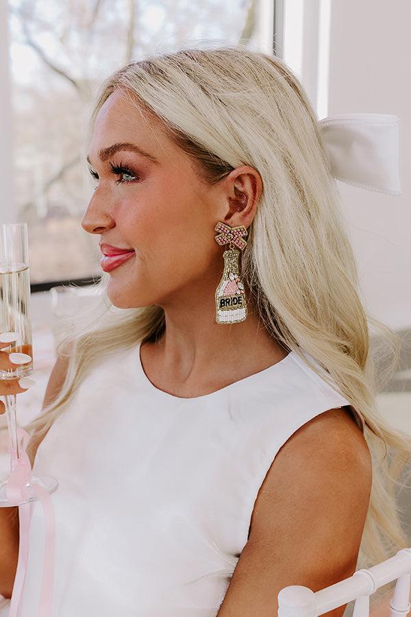 Toast To The Bride Earrings In Gold Product Image