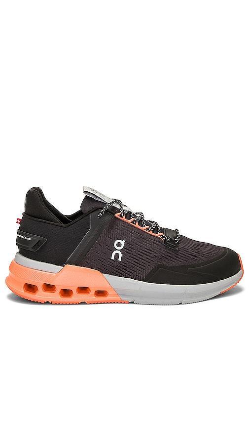 On Cloudnova Flux Sneaker in Black & Flame - Black. Size 12.5 (also in ). Product Image