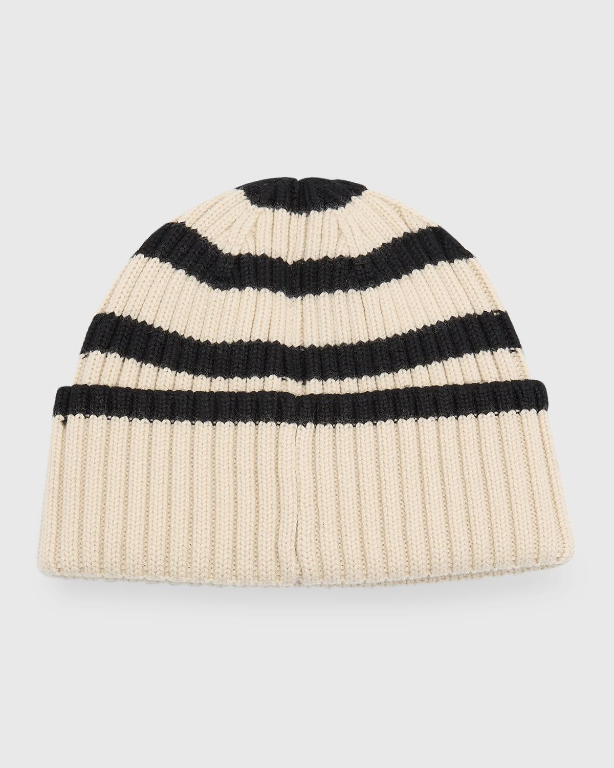 Womens Signature Striped Wool Beanie Product Image