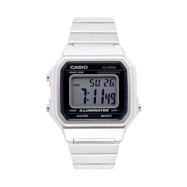 Casio Mens Classic Stainless Steel Digital Watch - B650WD-1ACF Silver Tone Product Image