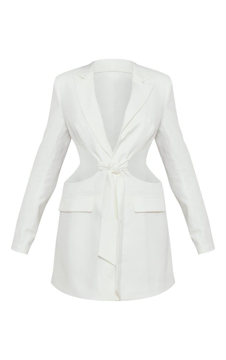 Tall White Cut Out Detail Blazer Dress Product Image