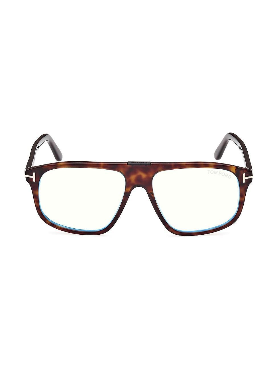 Mens 55MM Pilot Blue Block Glasses Product Image