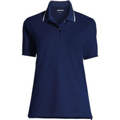 Women's Mesh Cotton Short Sleeve Polo Shirt Product Image