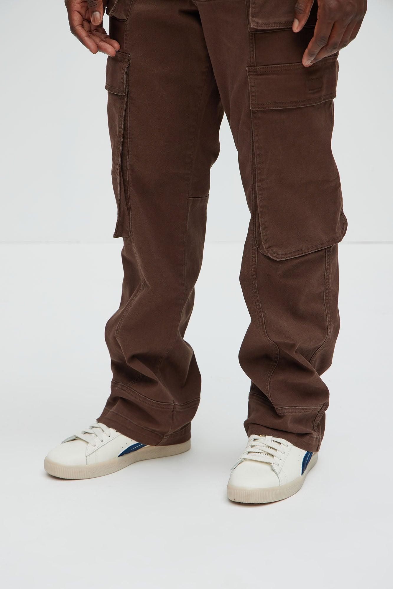 Psyche Straight Cargo Jeans - Brown Product Image