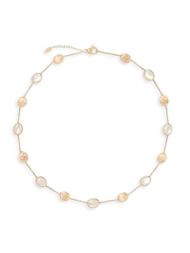 Womens Siviglia 18K Yellow Gold & Mother-Of-Pearl Station Necklace Product Image