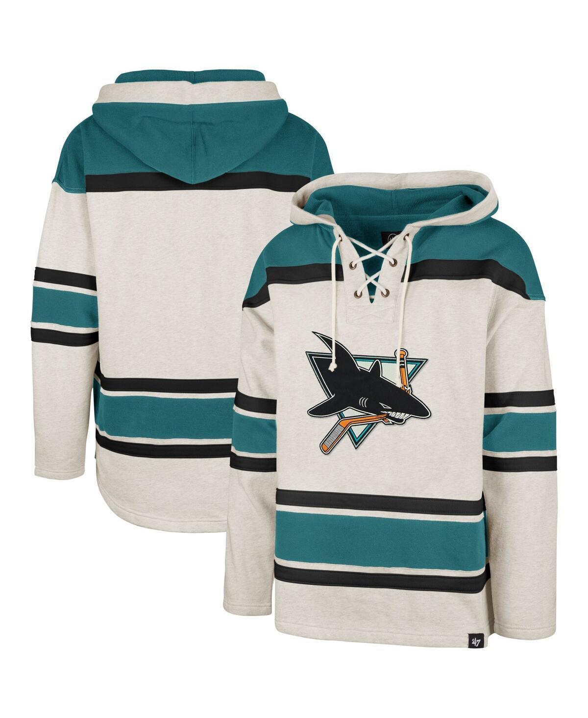 Mens 47 Brand Oatmeal San Jose Sharks Rockaway Lacer Pullover Hoodie Product Image