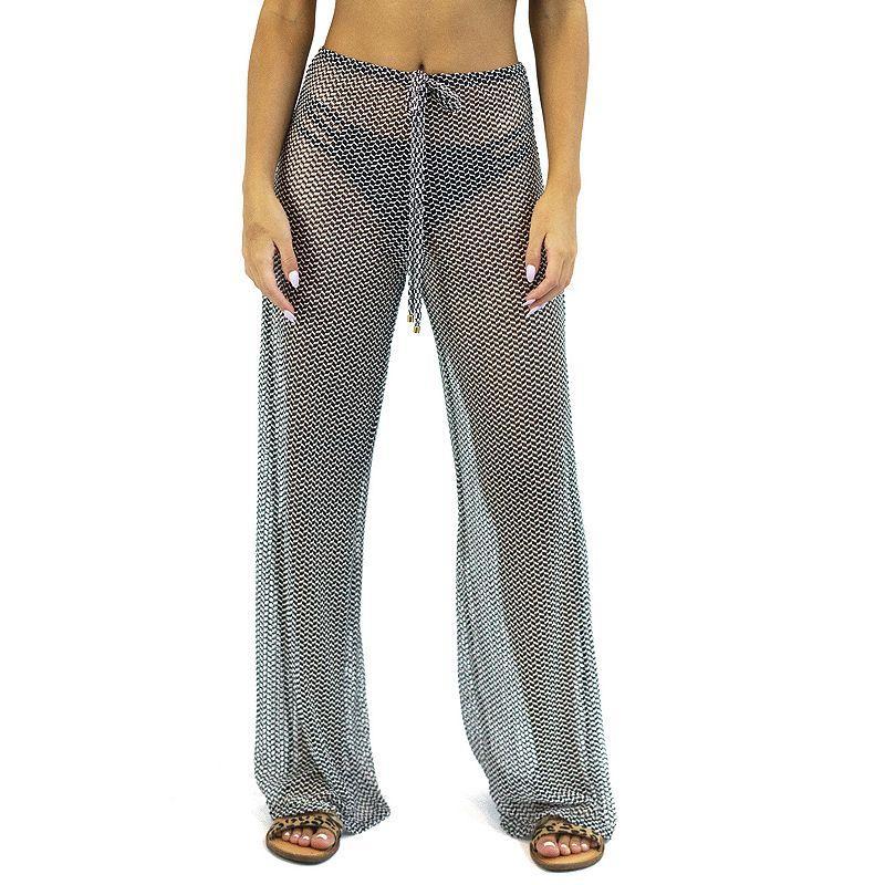 Womens Jordan Taylor Print Sheer Swim Cover-Up Pants Product Image