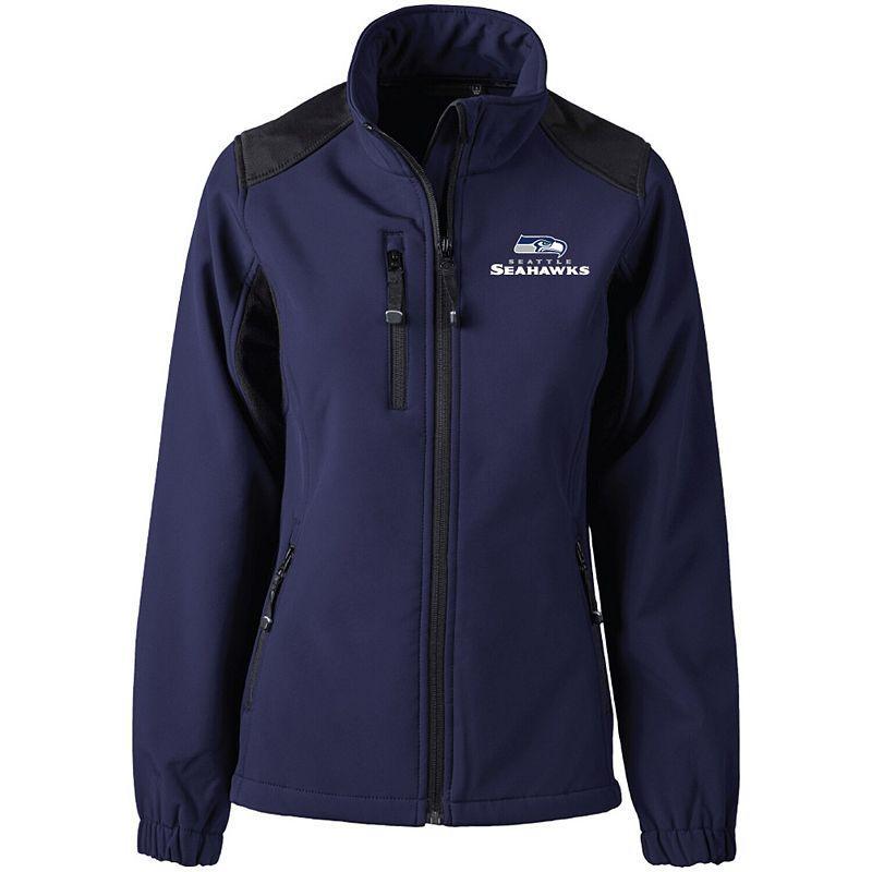 Womens Dunbrooke Seattle Seahawks Softshell Fleece Full-Zip Jacket Blue Product Image