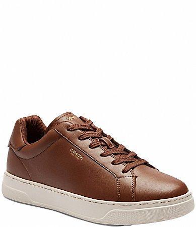 COACH Mens High Line Leather Sneakers Product Image