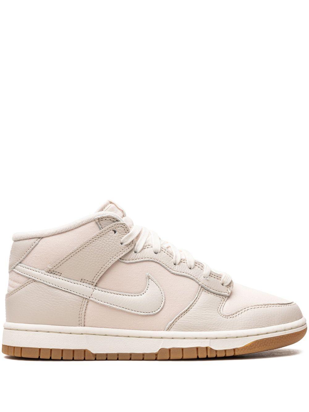 NIKE Dunk Mid Dz2533-100 Mens Canvas Light Orewood Brown Gum Sneaker Shoes Cg342 In Multi Product Image