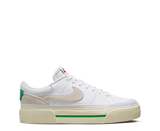 Nike Womens Nike Court Legacy Lift - Womens Training Shoes White/Black/Orange Product Image