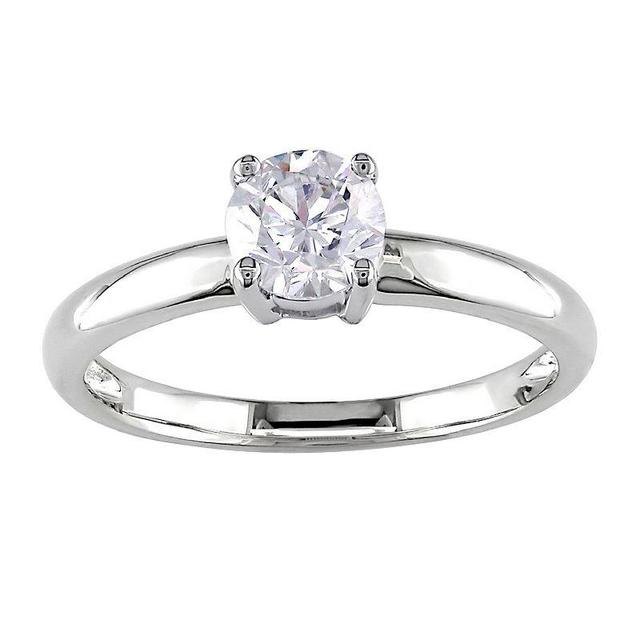 Stella Grace 14k White Gold Lab-Created Moissanite Solitaire Ring, Womens Product Image