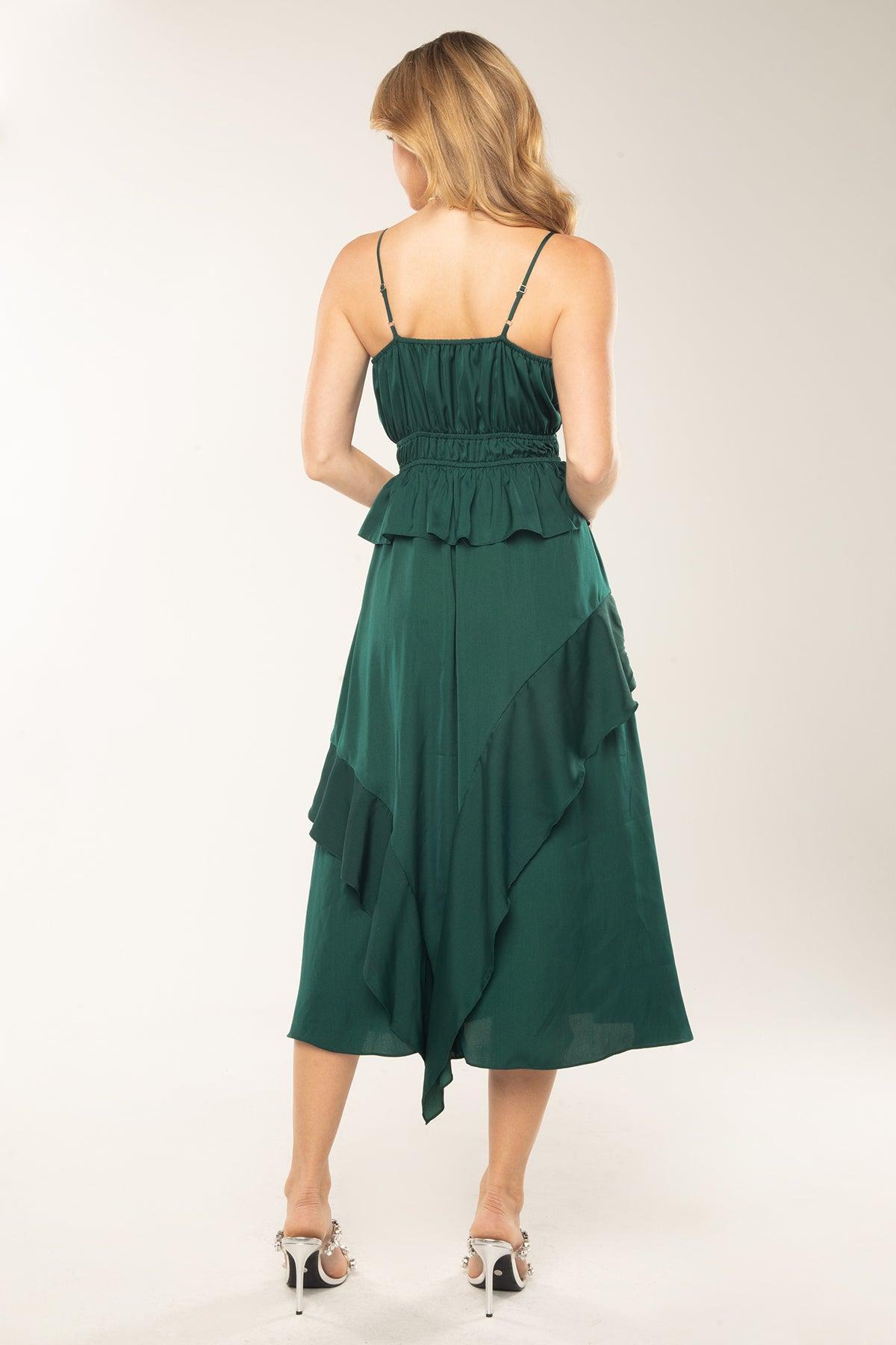 Asymmetric Tiered Midi Dress Product Image