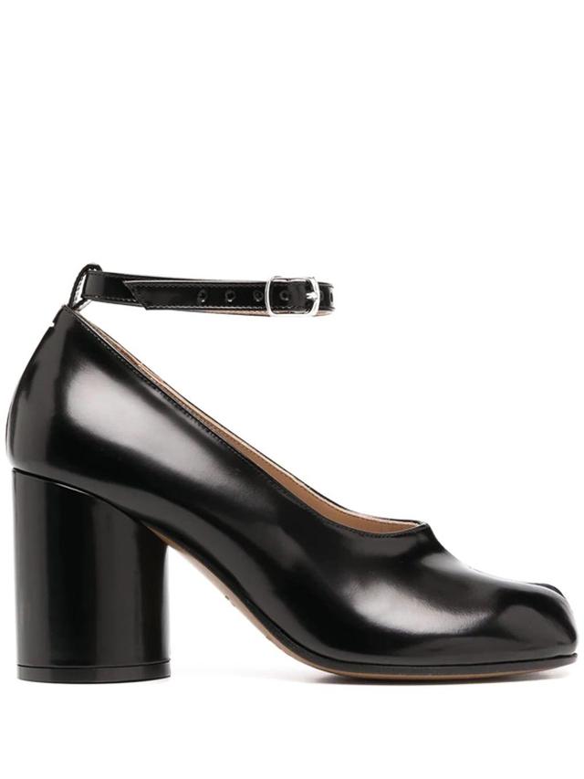 Patent Finish Tabi Pumps In Black Product Image