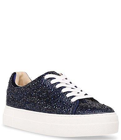 Betsey Johnson Sidny Crystal Pav Platform Sneaker Product Image