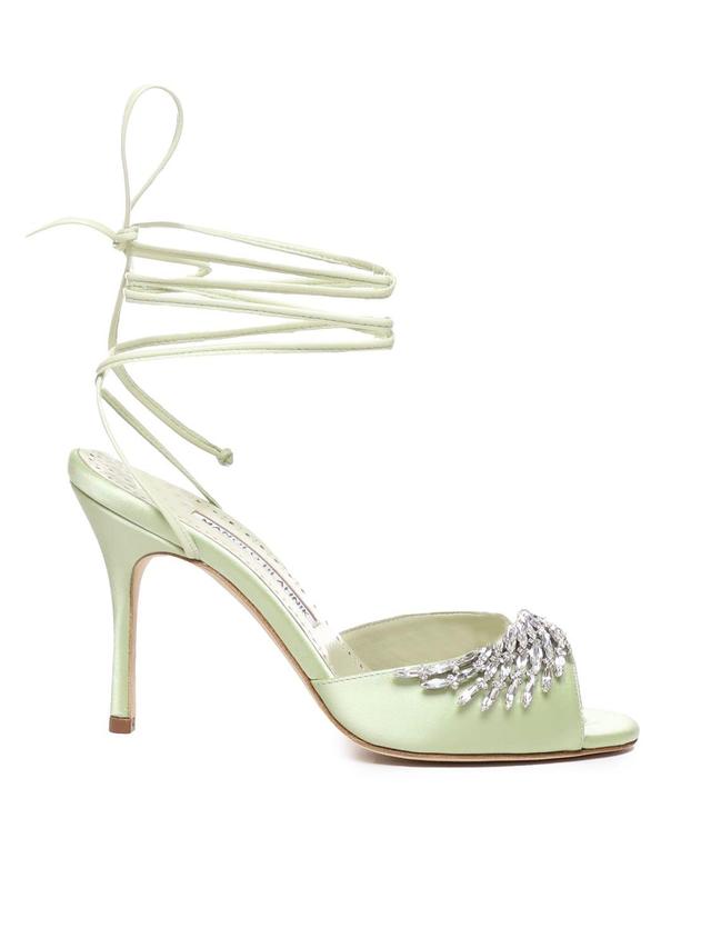 Plumena 90mm Sandals In Verde Product Image