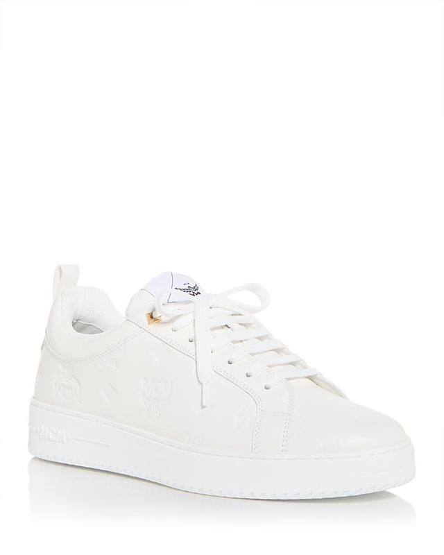 Mcm Mens Neo Derby Embossed Visetos Low Top Sneakers Product Image