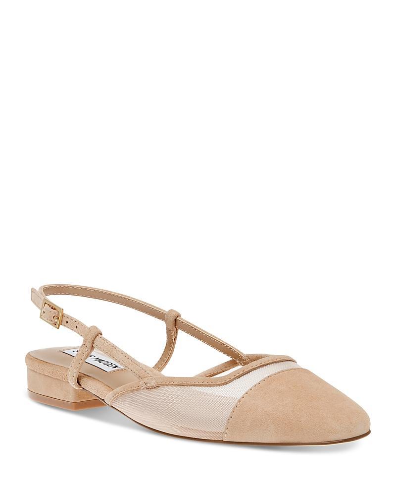 Steve Madden Belinda-M Mesh Suede Cap Toe Slingback Flats Product Image