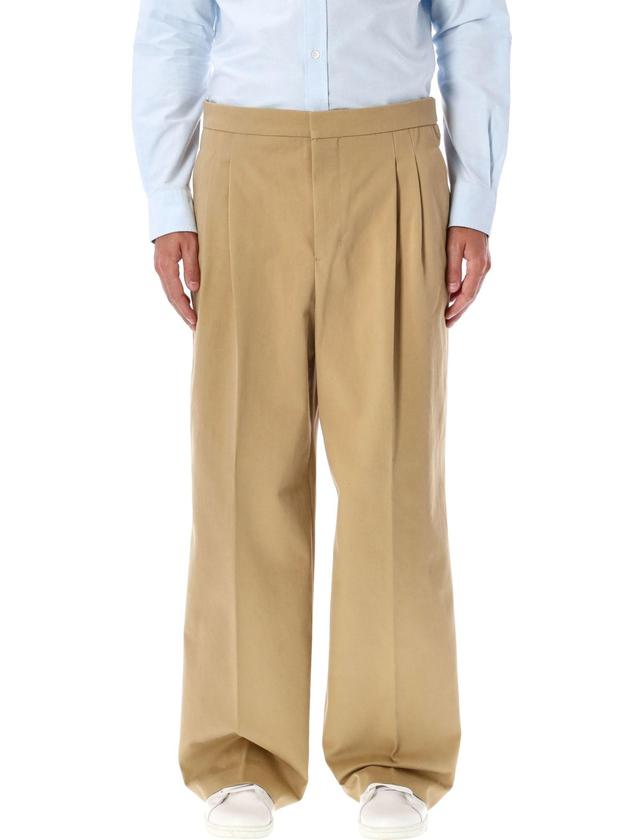 AMI ALEXANDRE MATTIUSSI Large Fit Trouser In Neutrals Product Image