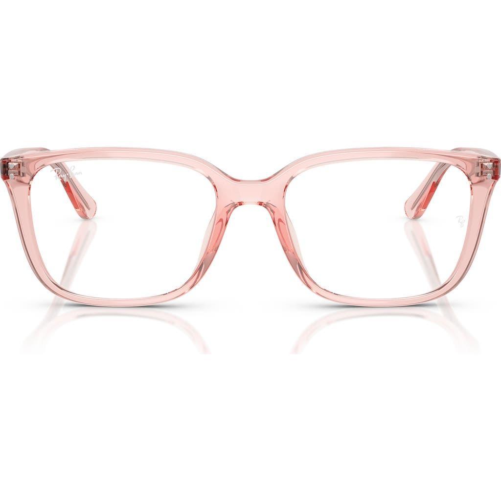 RAY BAN Ray-ban 55mm Square Optical Glasses In Pink Product Image