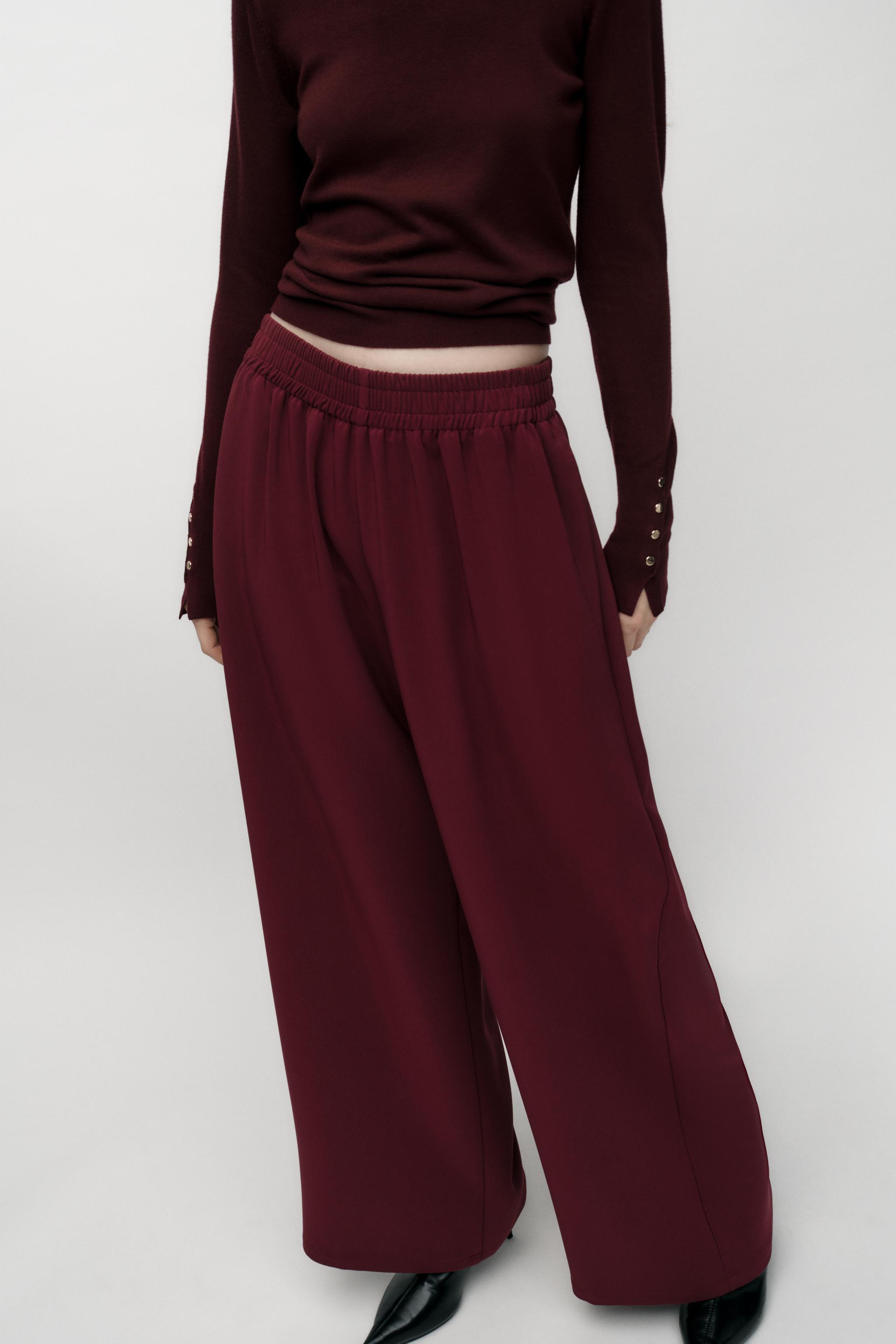 CREPE WIDE LEG PANTS Product Image