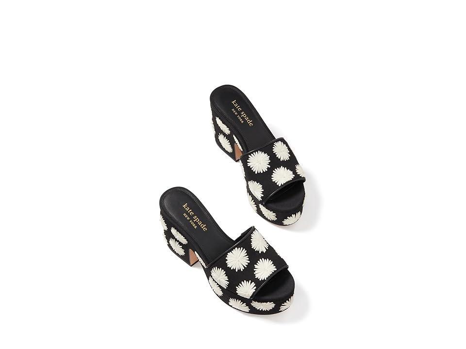 Womens Ibiza Pom-Pom Floral Slides Product Image