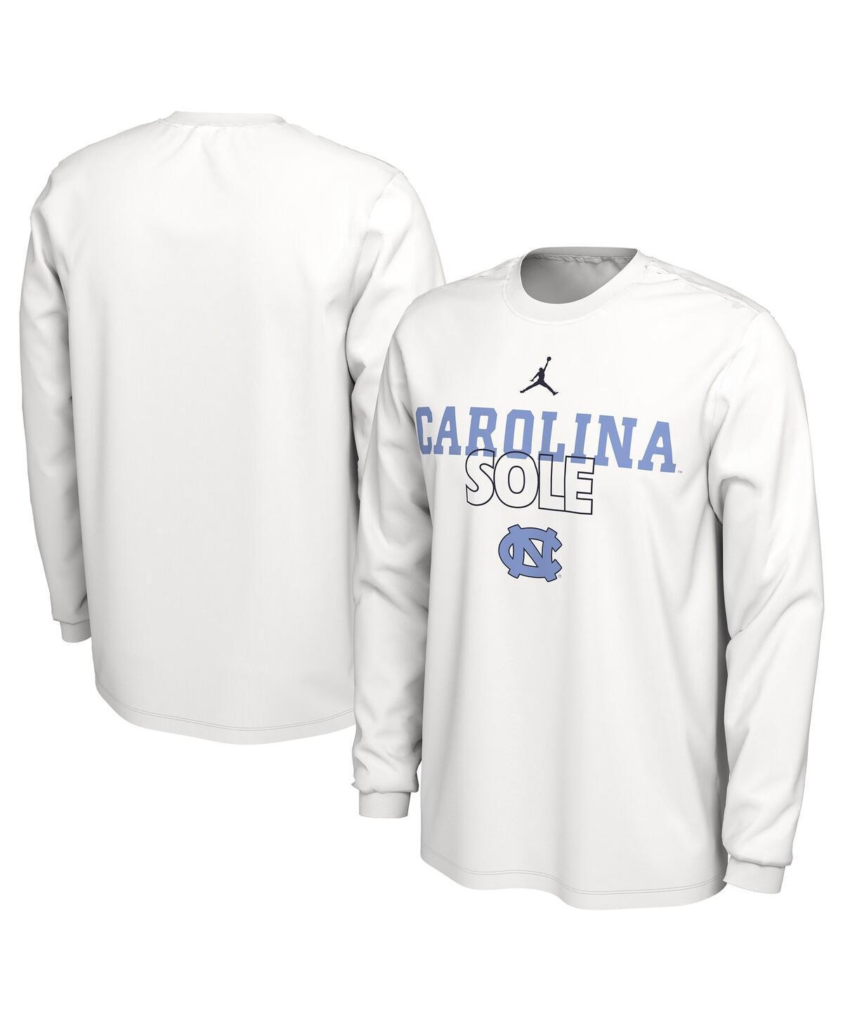 Mens Jordan White North Carolina Tar Heels On Court Long Sleeve T-shirt Product Image