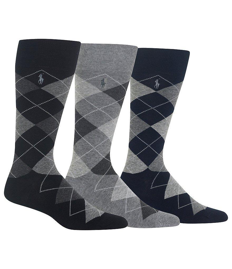 Polo Ralph Lauren Assorted Argyle Dress Socks 3-Pack Product Image