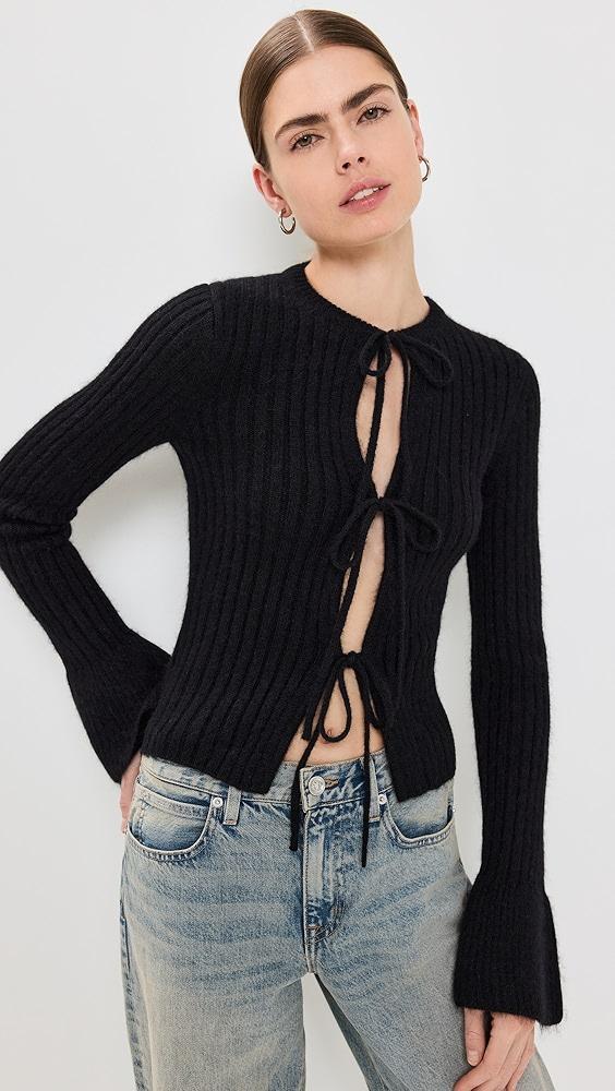 Reformation Rebecca Cashmere Blend Tie Front Cardigan | Shopbop Product Image