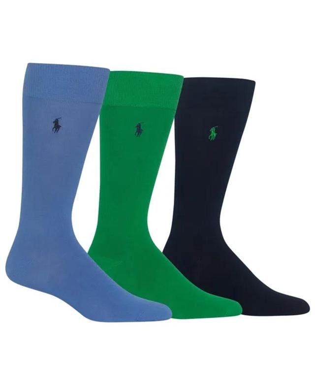 Men's 3-pk. Solid Cotton Dress Socks In Scarl Product Image