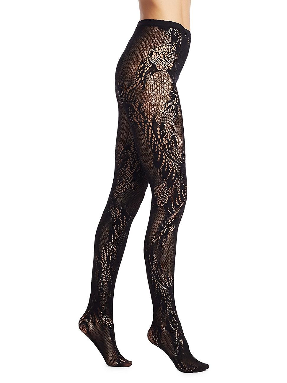 Natori Feather Lace Fishnet Tights Product Image