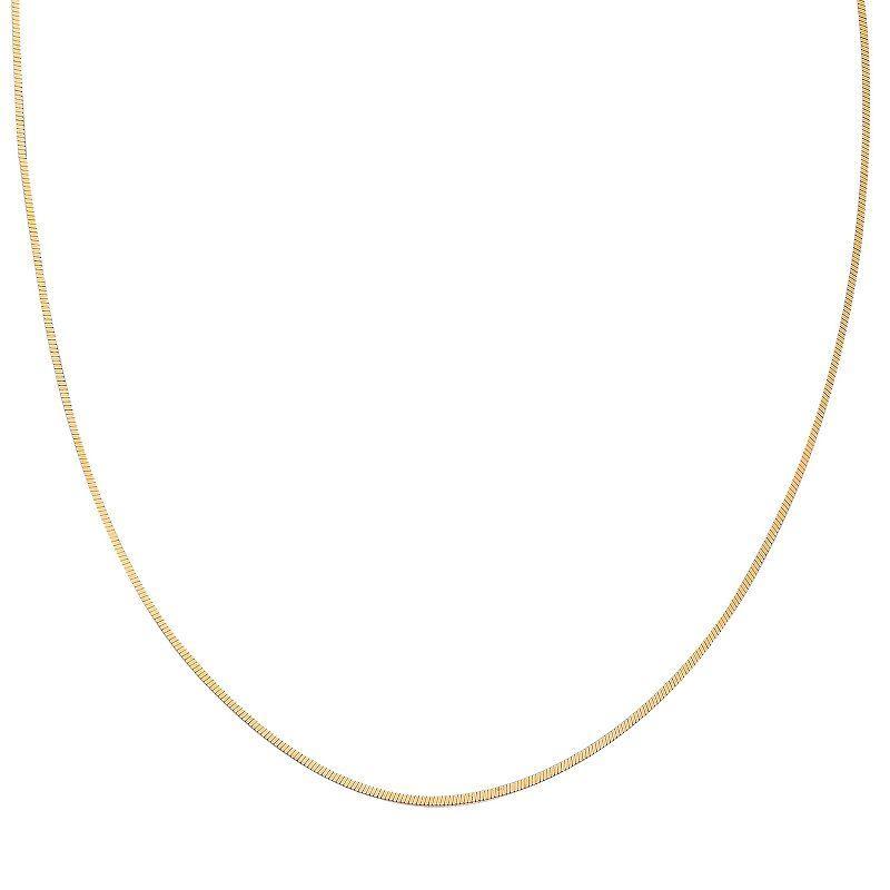 PRIMROSE Sterling Silver Snake Chain Necklace, Womens Gold Over Sterling Product Image