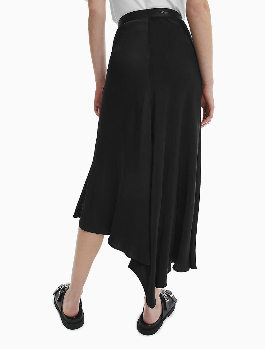 Shine Logo Waistband A-Line Midi Skirt Product Image