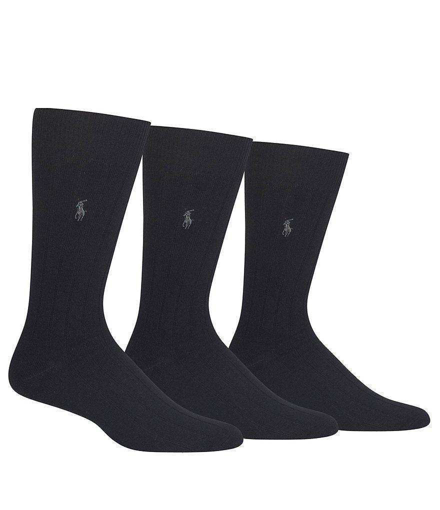 Polo Ralph Lauren Combed Cotton Dress Socks 3-Pack Product Image