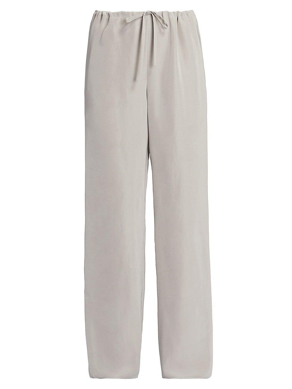 Womens Silk Drawstring Pants Product Image