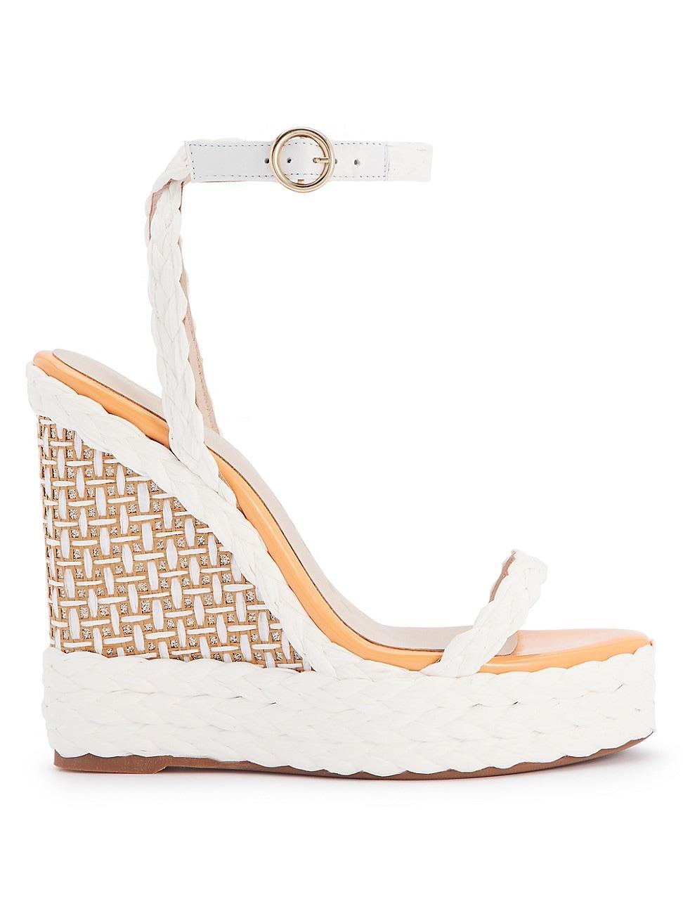 Womens Miranda 140MM Raffia Wedge Sandals Product Image