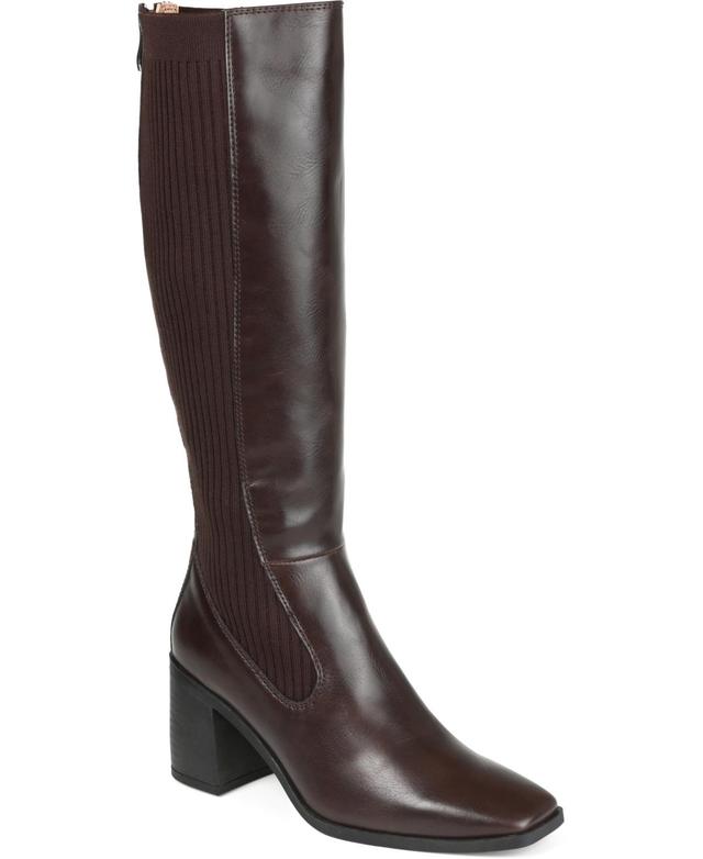 Journee Collection Winny Womens Stretch Knit Knee-High Boots Product Image