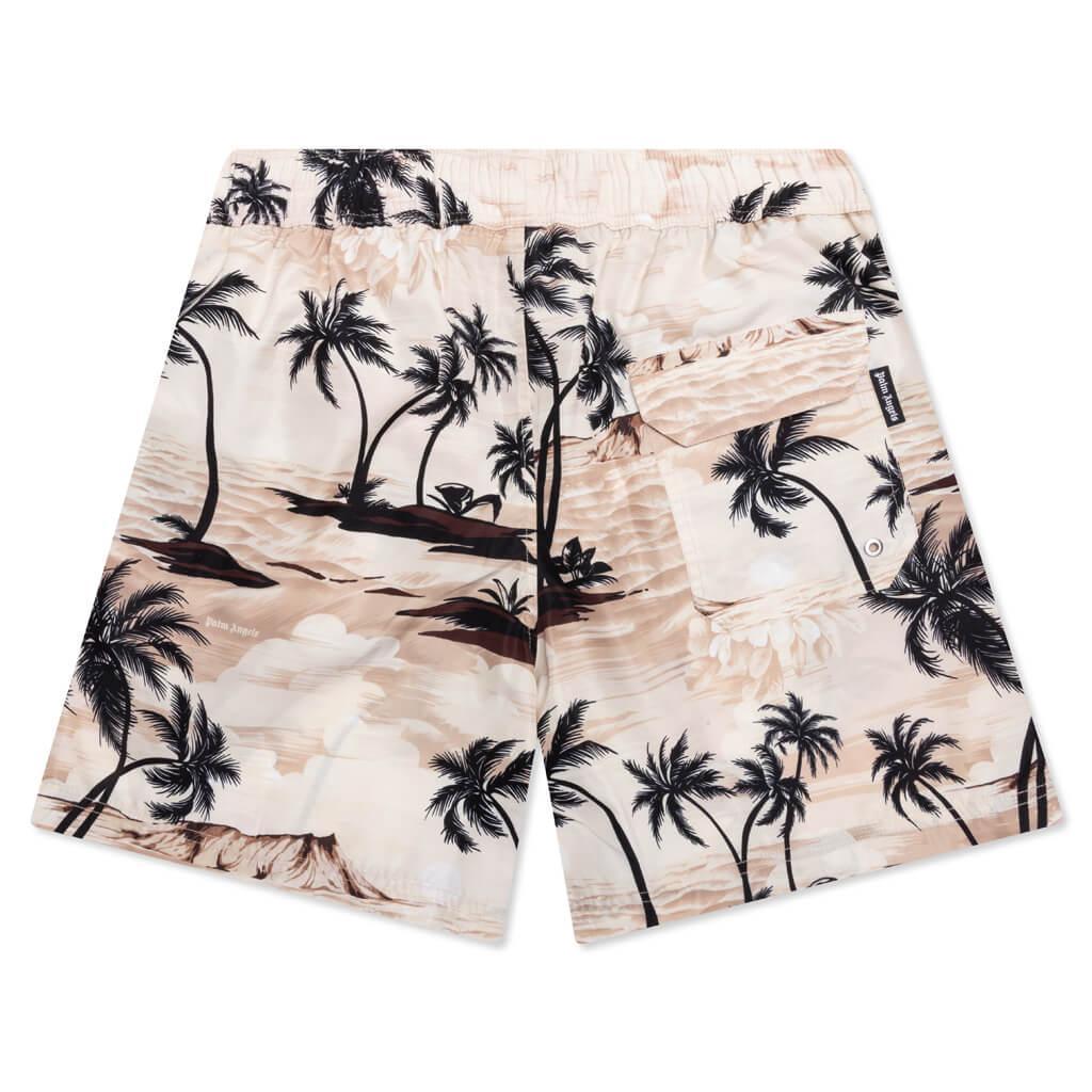 Hawaiian Dream Swim Shorts - Beige/Black Male Product Image