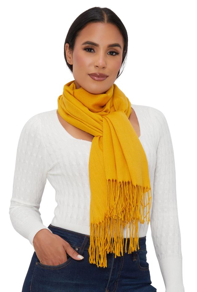 Solid Pashmina Scarf Female Product Image