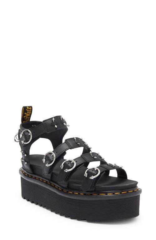 Blaire Piercing Leather Platform Sandals Product Image