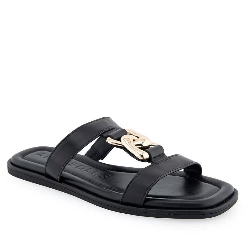 Aerosoles Boston Womens Leather Flat Sandals Product Image